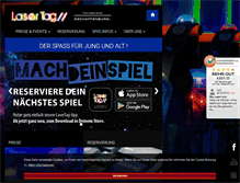 Tablet Screenshot of lasertag-aschaffenburg.com